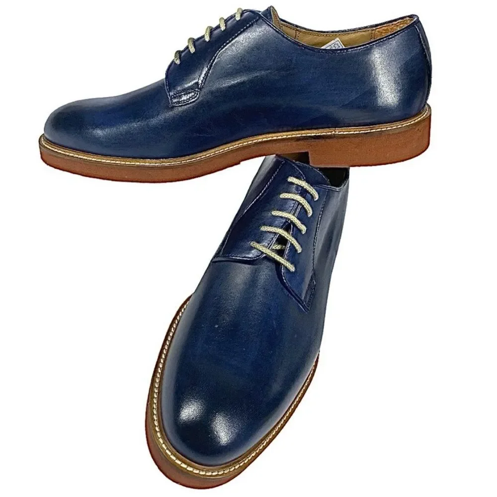 To Boot New York Joel Blue Leather Oxfords Men’s 11 D Made in Italy